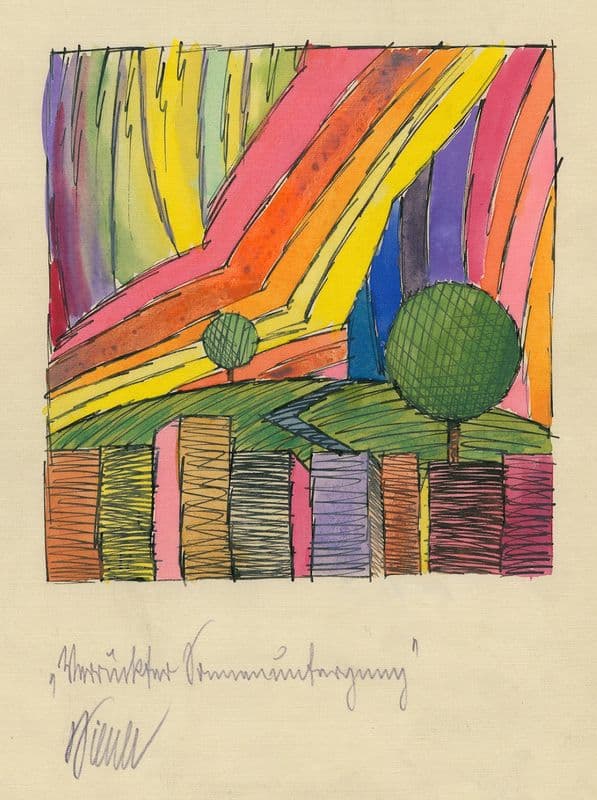 Verrückter Sonnenuntergang (around 1921) as a canvas print
