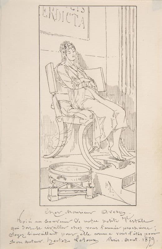 Vestal Maiden Asleep in a Chair as a canvas print