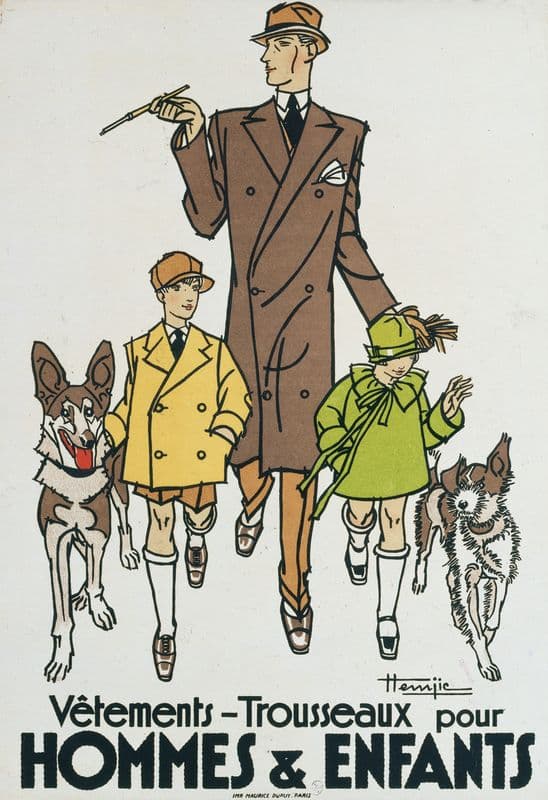 Vêtements-Trousseaux pour HOMMES & ENFANTS (1920-1930) as a canvas print