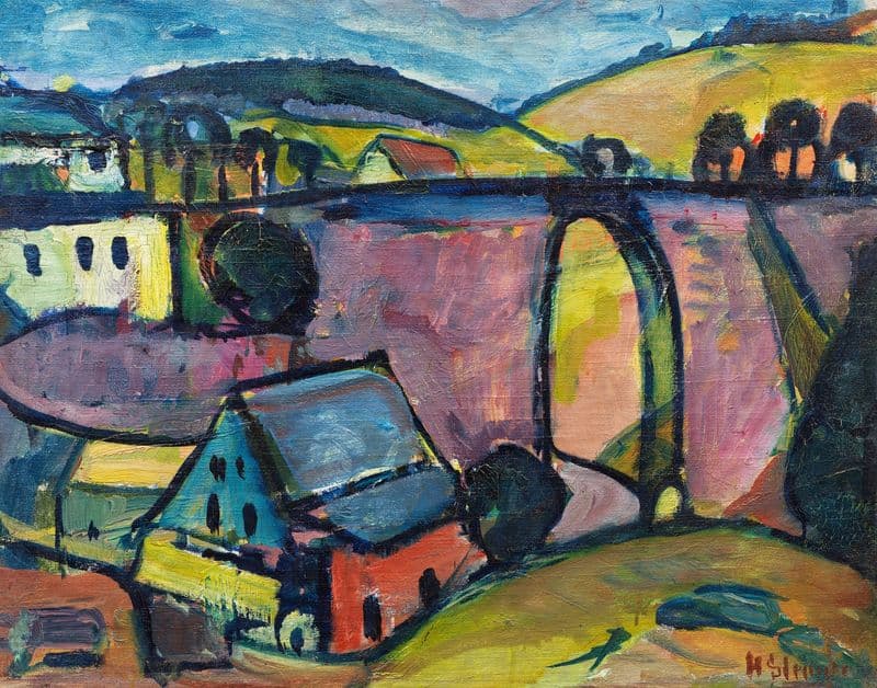 Viadukt bei Monschau as a canvas print