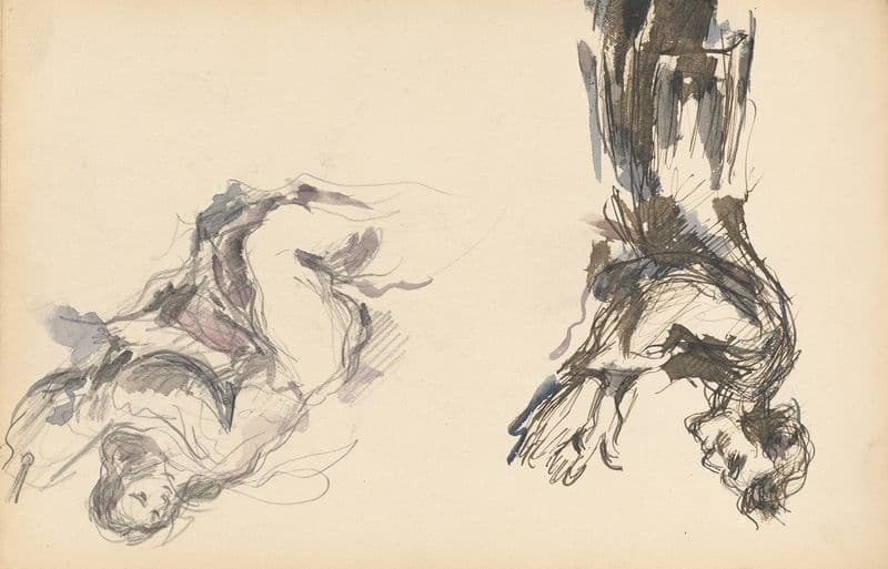 Victor Chocquet and an Angel for ‘The Apotheosis of Delacroix’ (1878-1880) as a canvas print