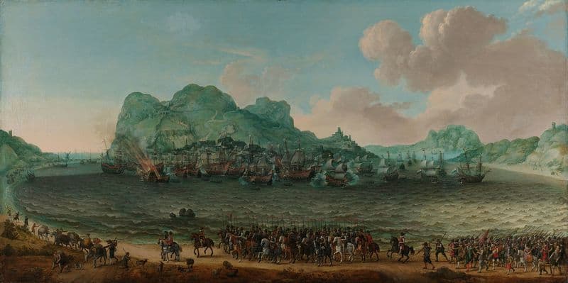 Victory over the Spanish near Gibraltar by a Fleet Commanded by Admiral Jacob van Heemskerck, 25 April 1607 as a canvas print