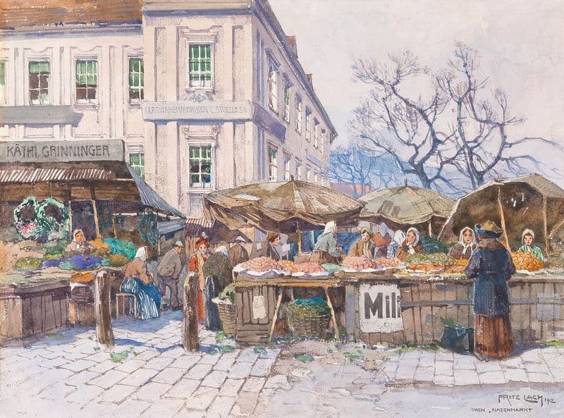 Vienna, Naschmarkt as a canvas print