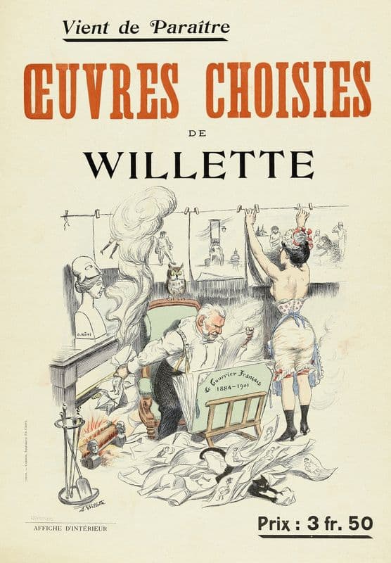 Vient De Paraître Oeuvres Choisies De Willette as a canvas print