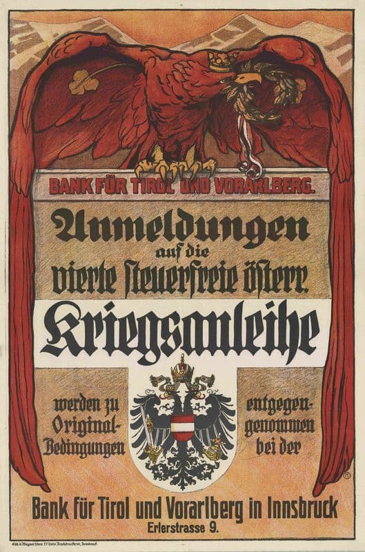 Vierte steuerfreie österreichische Kriegsanleihe as a canvas print