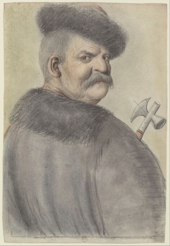 Vieux Polonais de trois-quarts à droite as a canvas print