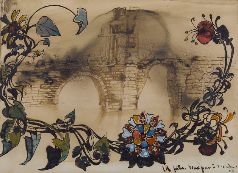 Vieux pont à Vianden as a canvas print