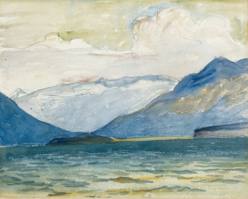 View From Plaun Da Lej Towards Chasté Peninsula as a canvas print