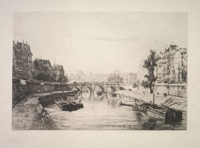 View from St. Michel Bridge as a canvas print