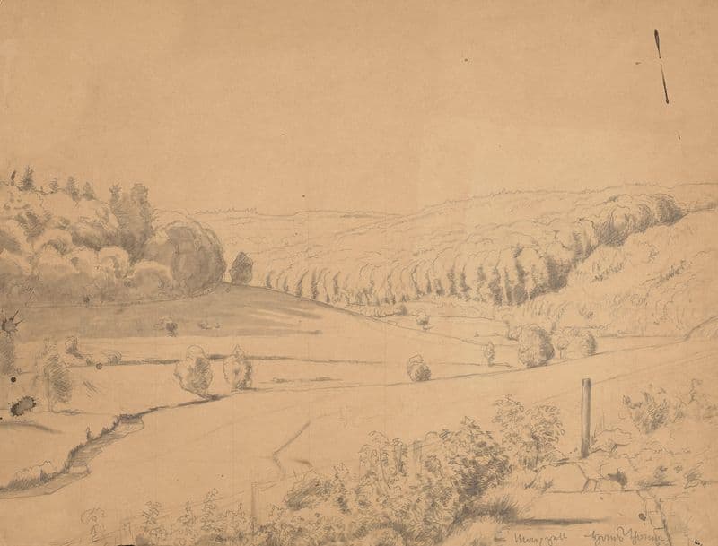 View of a Vast Valley with Slopes Overgrown with Trees as a canvas print