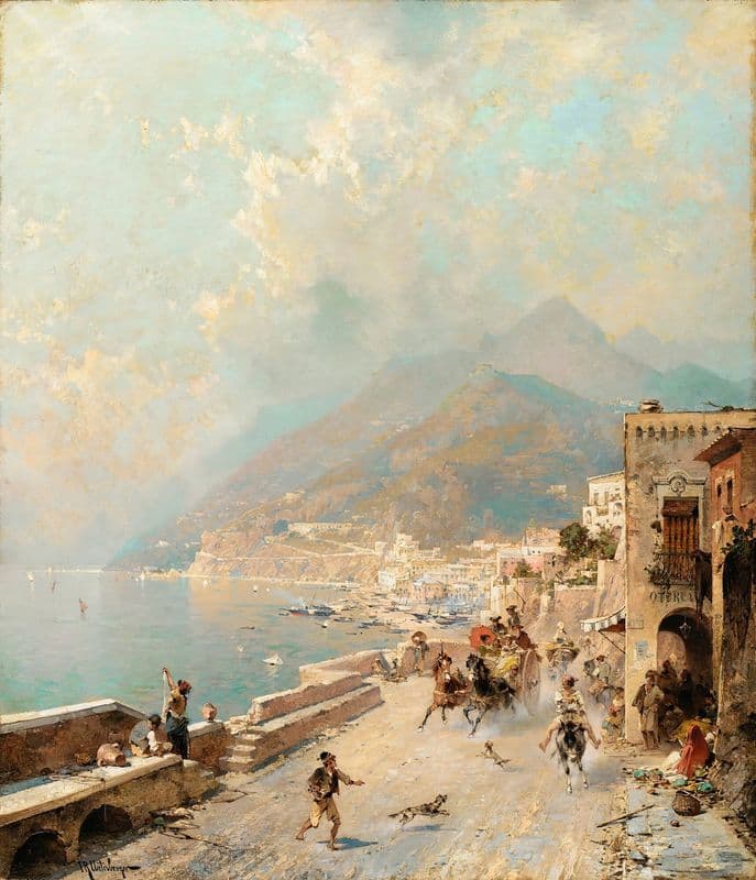 View Of Amalfi as a canvas print