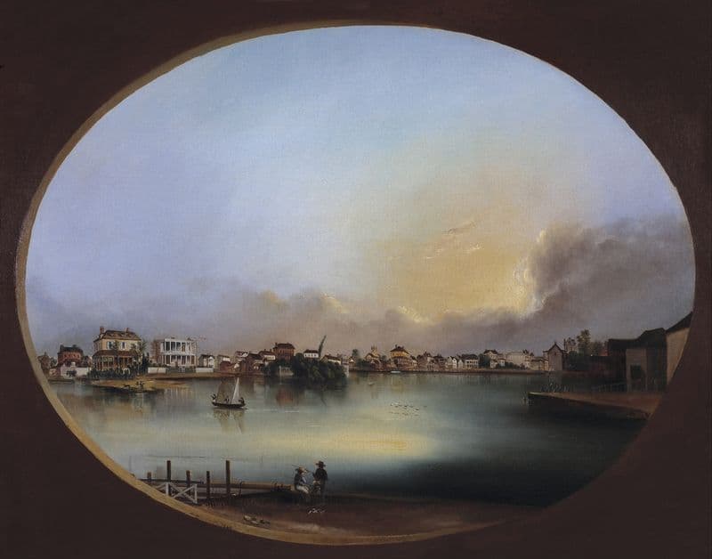 View of Charleston (View from the West) as a canvas print