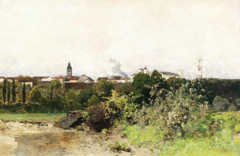 View of Enns on the Danube as a canvas print