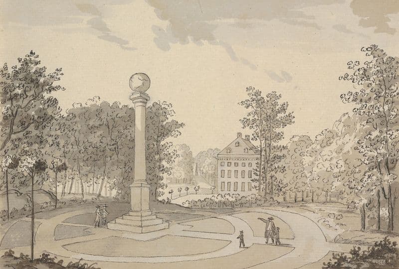 View of Naesse castle and De Coninck’s Column from the East (ca. 1780–84) as a canvas print