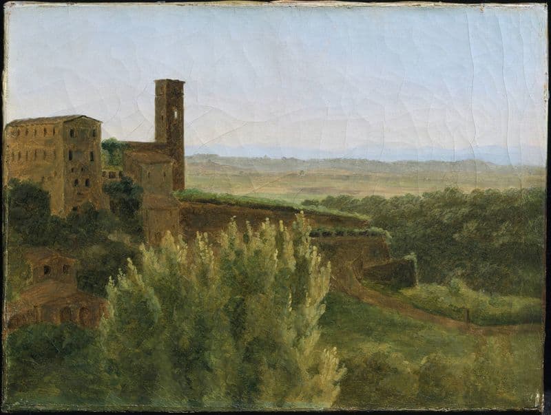 View of Tivoli with the Church of San Silvestro as a canvas print