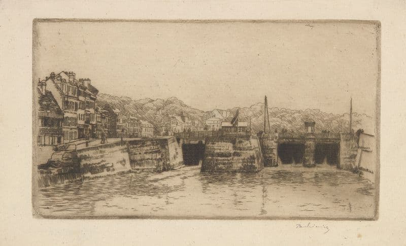 View to the Saint-Valéry-en-Caux as a canvas print