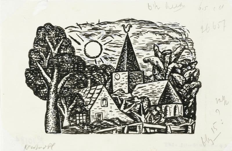 Vignet voor biografie van Gestel door Prof. W. van der Pluym (1935 - 1936) as a canvas print