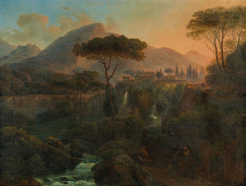 Villa Gregoriana, Tivoli as a canvas print