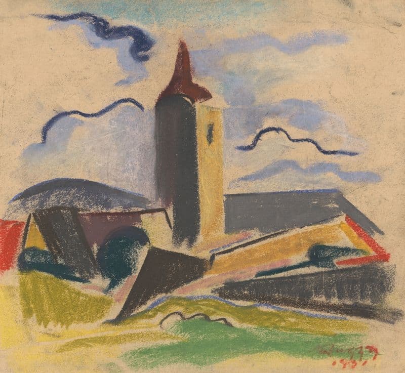 Village Church as a canvas print