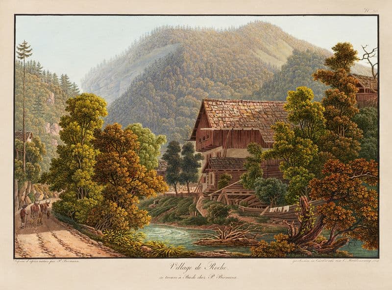 Village de Roche as a canvas print