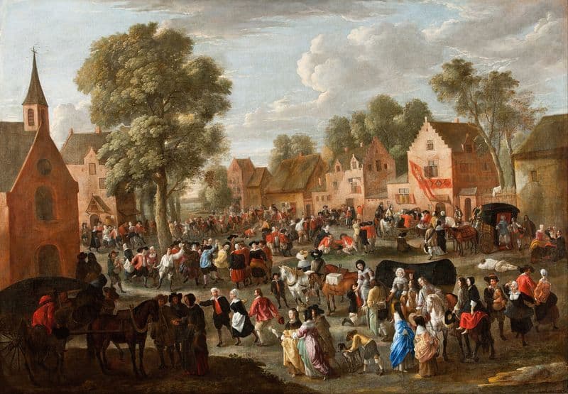 Village kermis (circa 1660) as a canvas print