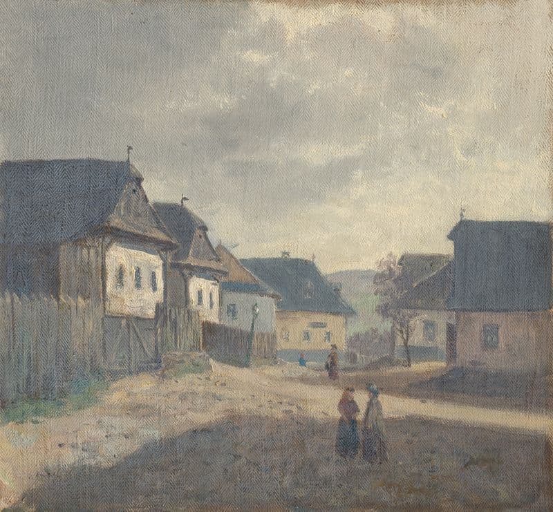 Village Square as a canvas print