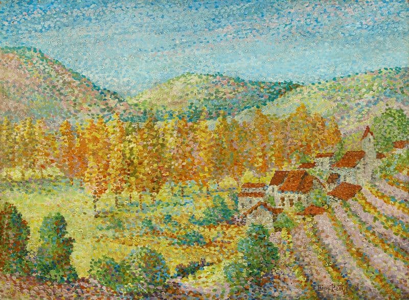 Vineyard in Southern France as a canvas print