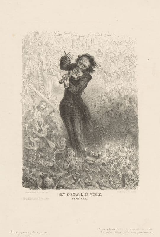 Vioolspelende man (1848 - 1889) as a canvas print