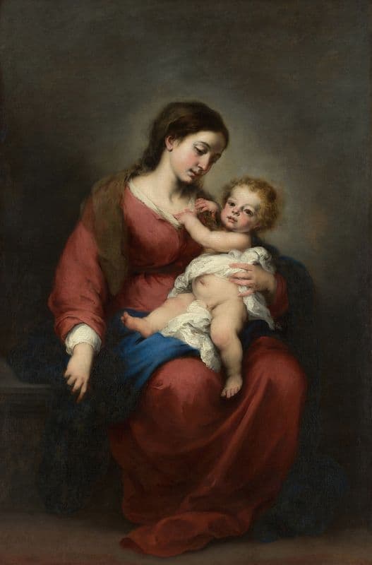 Virgin and Child (1670s) as a canvas print