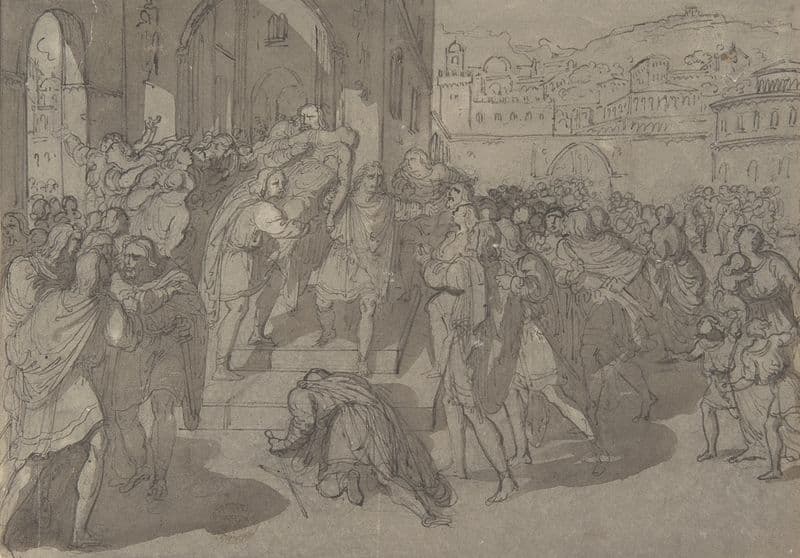 Virginius and Virginia (19th century) as a canvas print