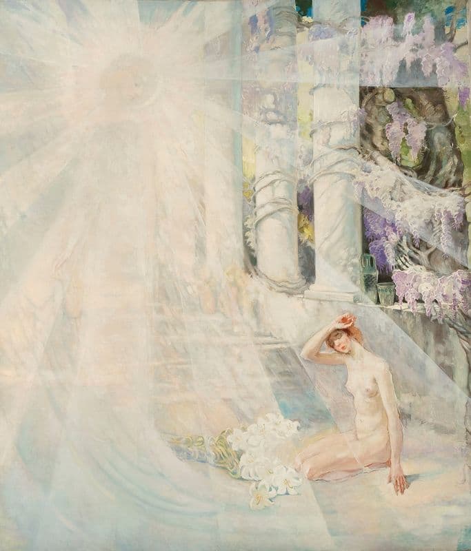 Vision I – sketch for “Annunciation” (before 1910) as a canvas print