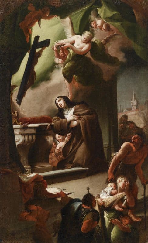 Vision Of St. Elisabeth as a canvas print