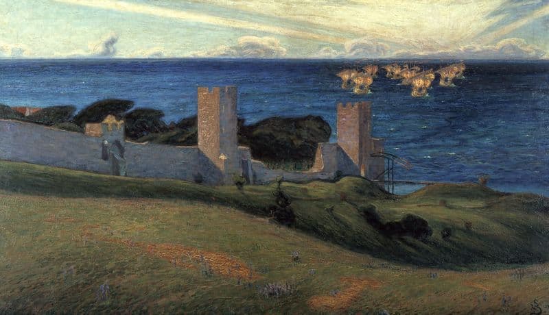Vision. Scene from Visby as a canvas print