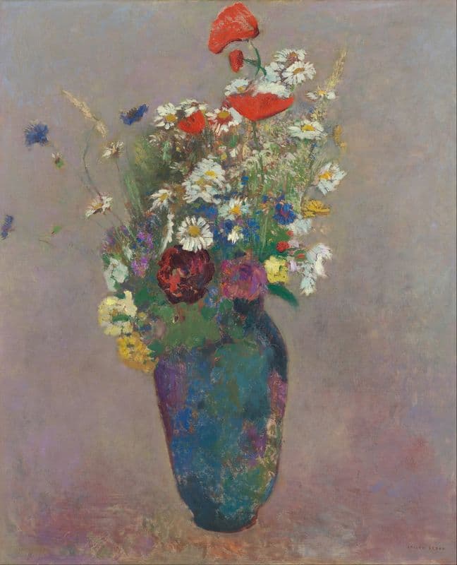 Vision; vase of flowers as a canvas print