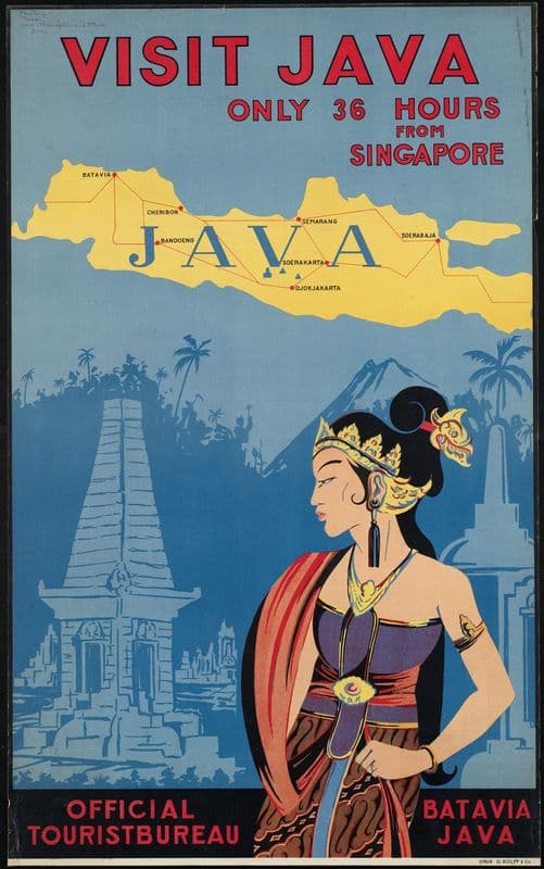 Visit Java. Only 36 hours from Singapore as a canvas print