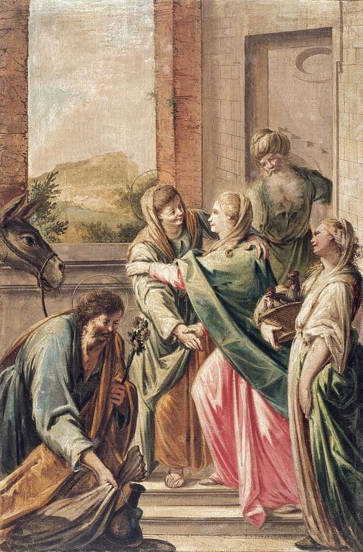 Visitation (circa 1780) as a canvas print