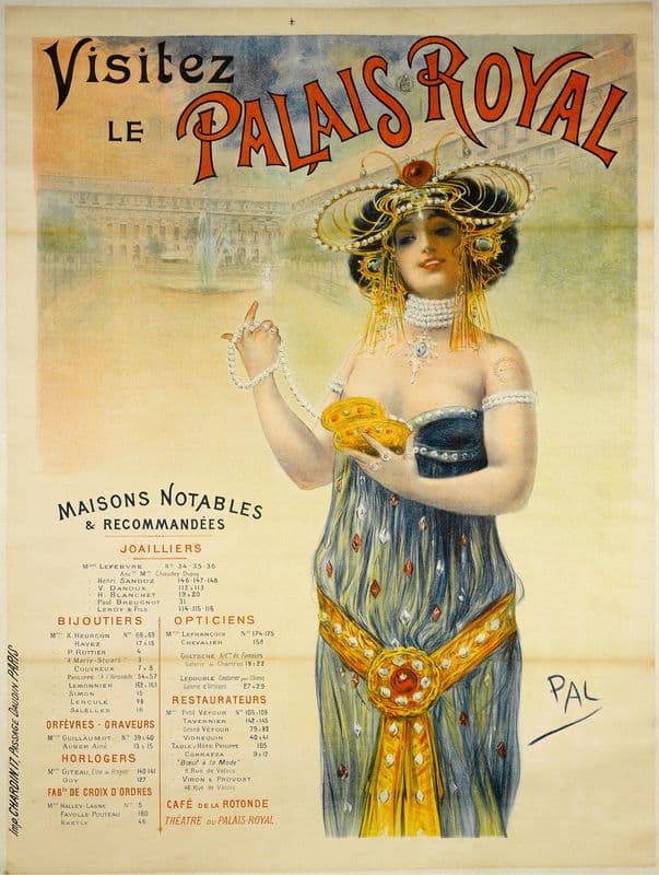 Visitez Le Palais Royal (1890-1900) as a canvas print