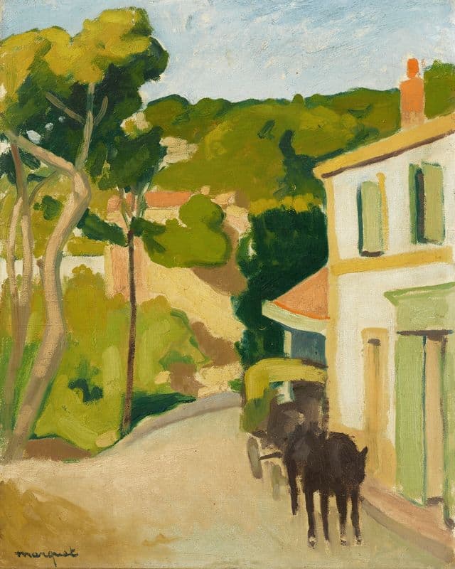 Voiture sur la route d’Estaque as a canvas print
