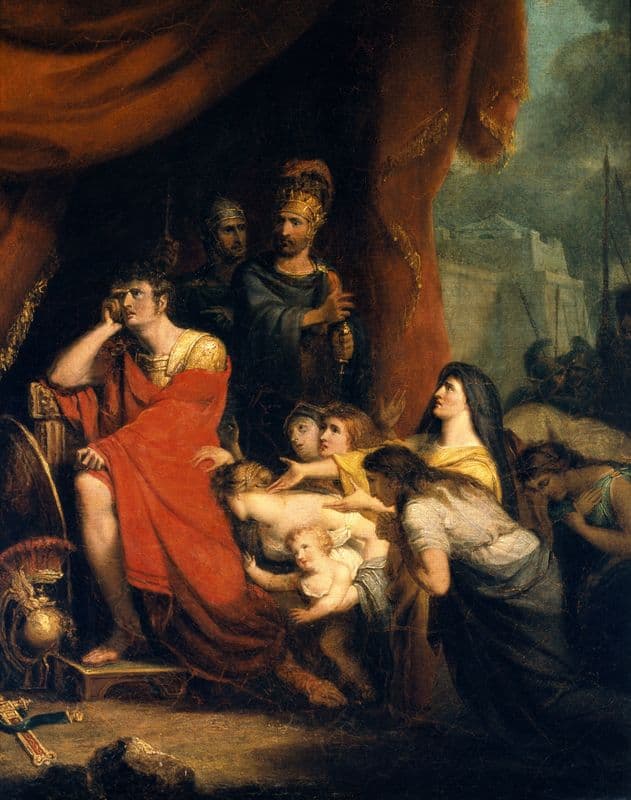 Volumnia pleading with Coriolanus as a canvas print
