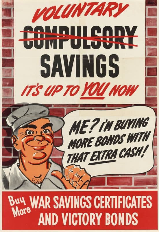 Voluntary Savings – It’s up to You Now as a canvas print
