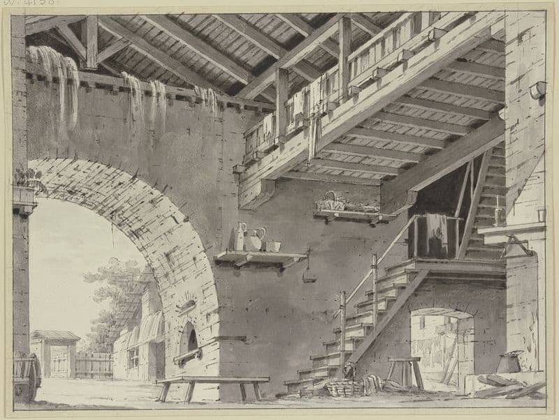 Vorhalle eines italienischen Bauernhauses as a canvas print