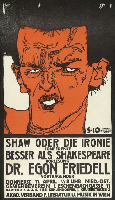 Vorlesung Dr. Egon Friedell. Shaw oder die Ironie as a canvas print