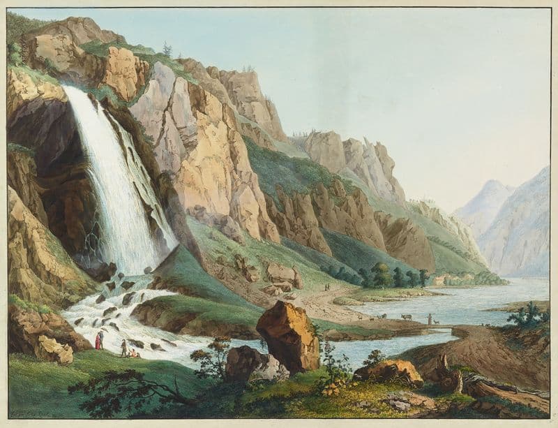 Vue de la Cascade de Pissevache as a canvas print