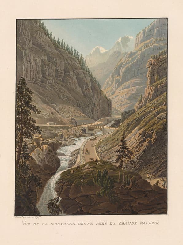 Vue de la nouvelle route près la Grande Galerie as a canvas print