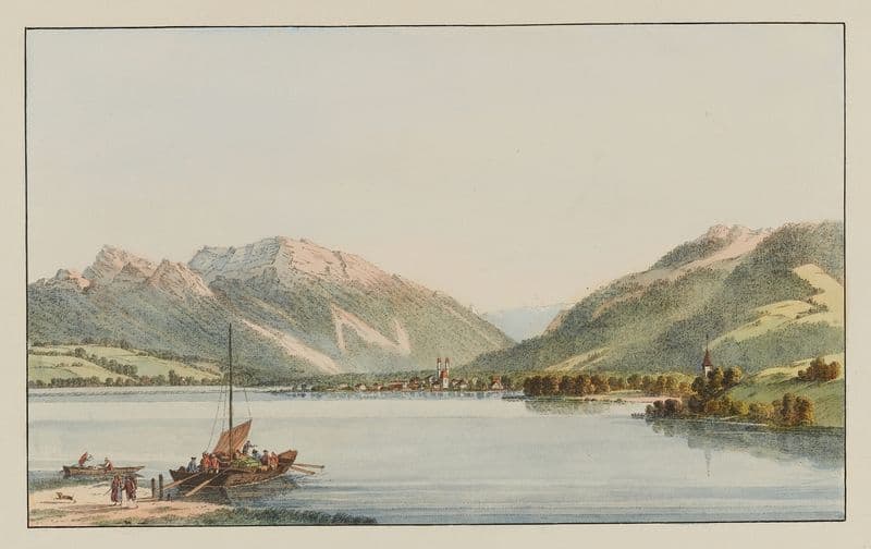 Vûe de Lachen, sur le lac de Zurich as a canvas print