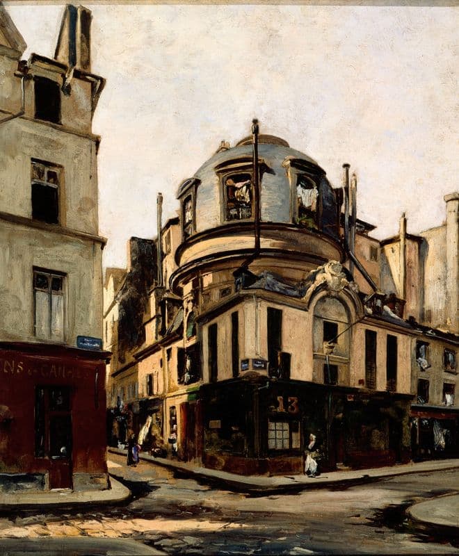 Vue de l’amphithéâtre de l’ancienne faculté de Médecine, à l’angle de la rue de la Bûcherie et de la rue de l’Hôtel Colbert as a canvas print
