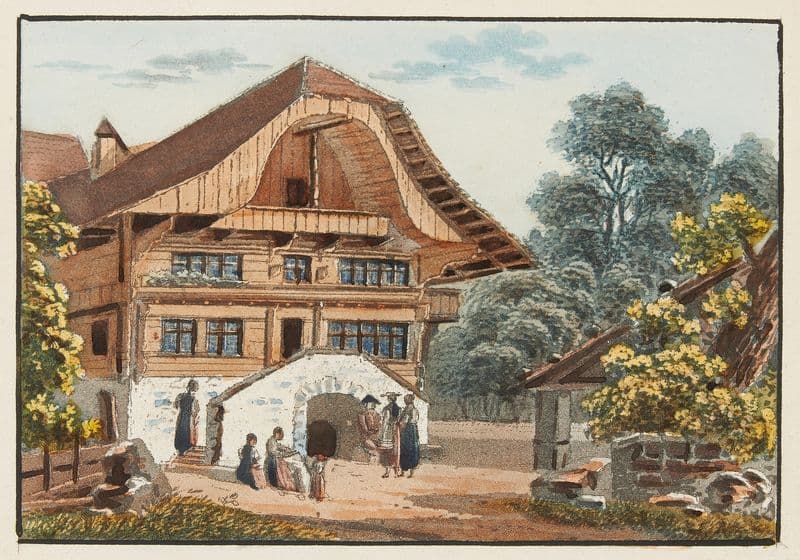Vue de L’auberge de Matten canton de Berne as a canvas print