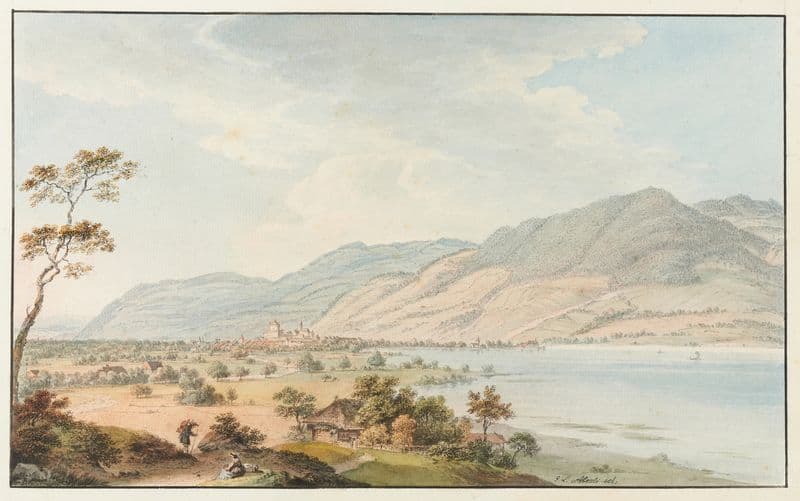 Vue de Thoun, depuis Gwatt as a canvas print