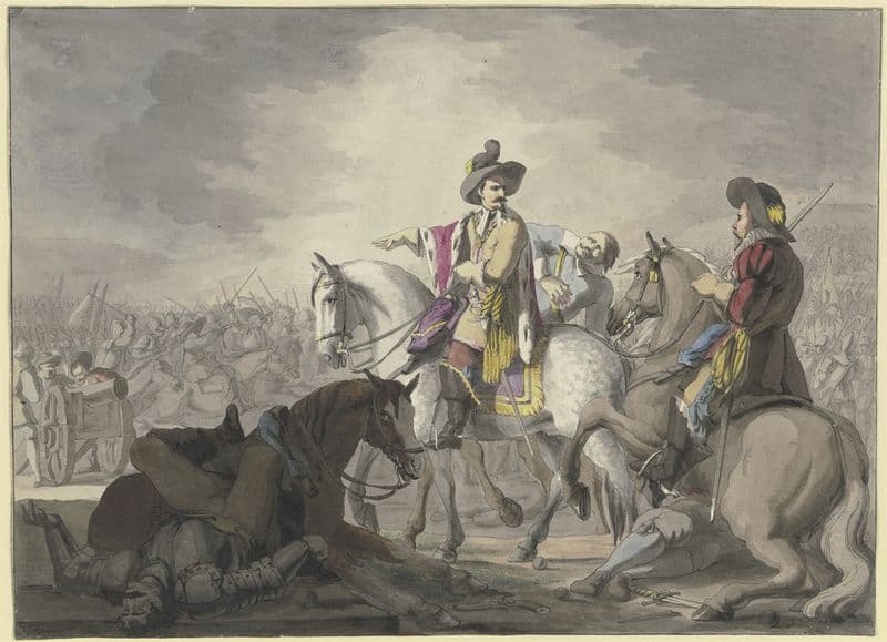 Wallenstein in der Schlacht bei Lützen. as a canvas print