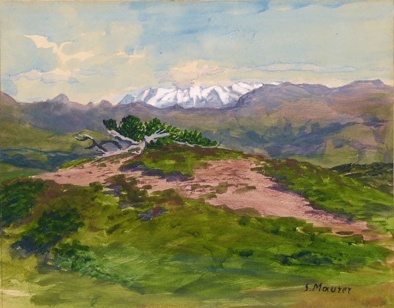 Wanderweg in den Bergen mit Blick auf die Zillertaler Alpen as a canvas print